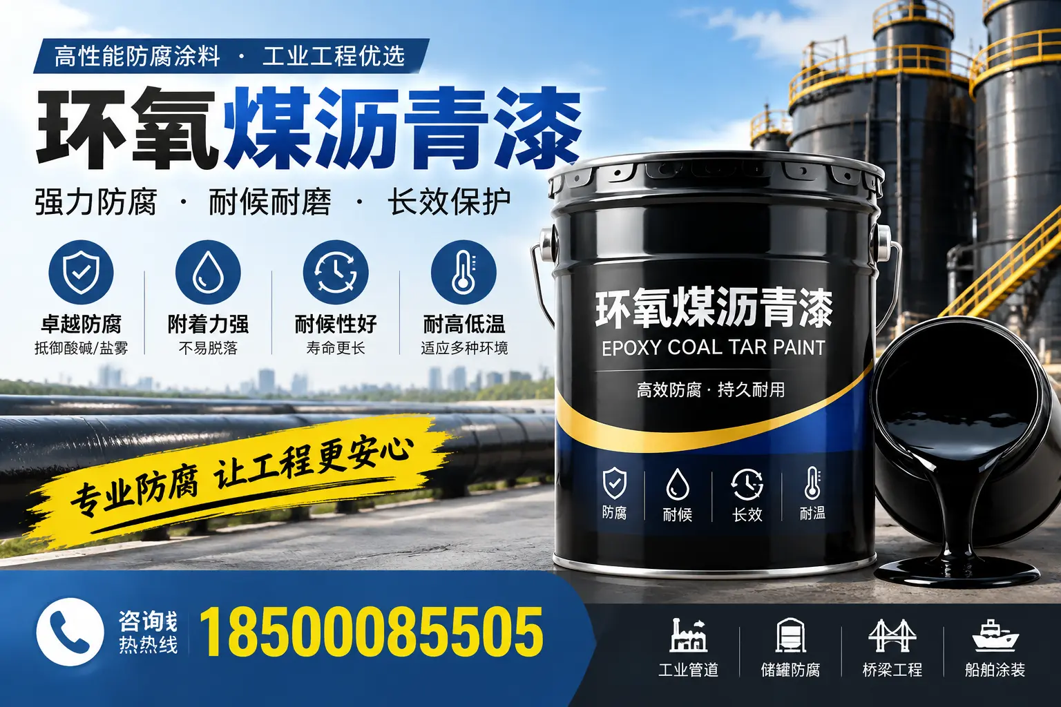 环氧煤沥青漆的施工方法与注意事项，确保在淮安顺利完成